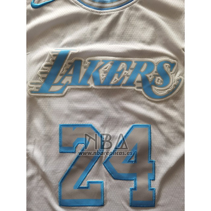Camiseta Los Angeles Lakers Kobe Bryant NO 24 Ciudad 2020-21 Blanco